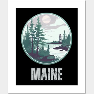 Maine State USA Posters and Art